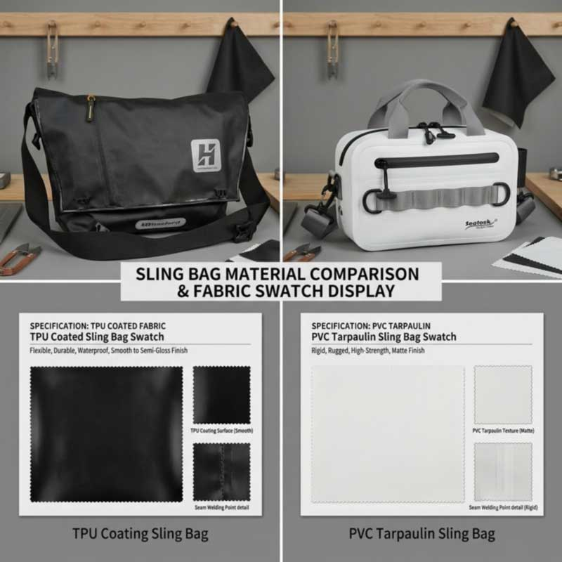 Waterproof Sling Bag Material Comparison Guide
