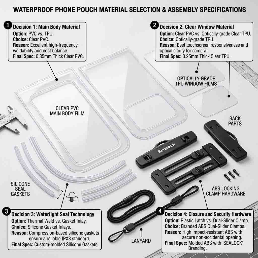 Waterproof Phone Pouch Material Guide for Buyers