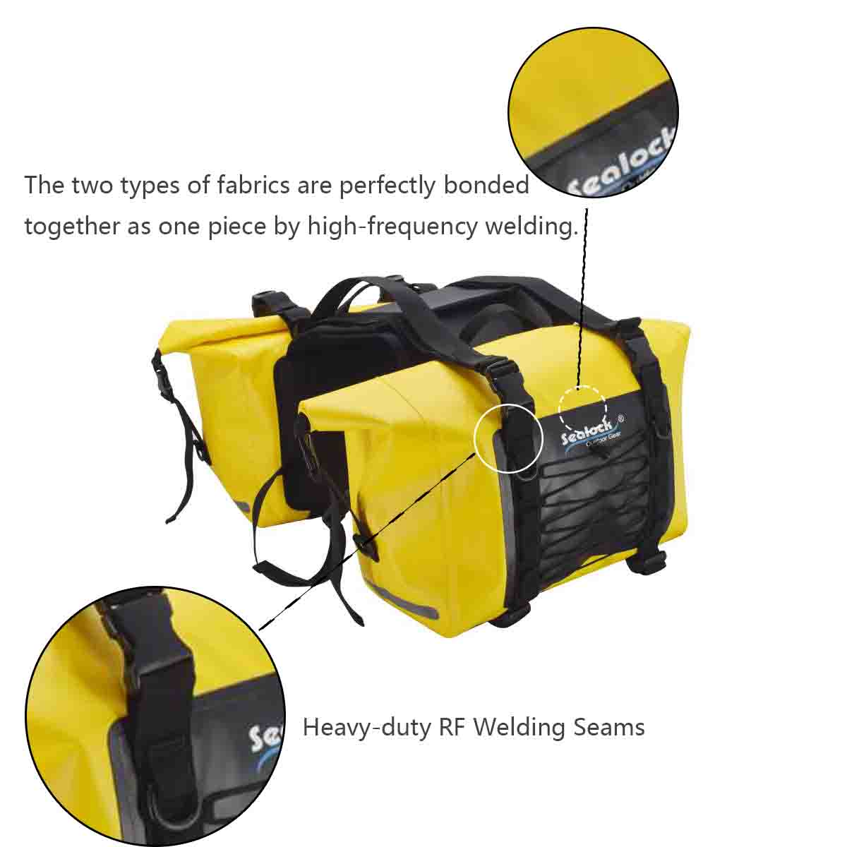 Welded waterproof duffel bag